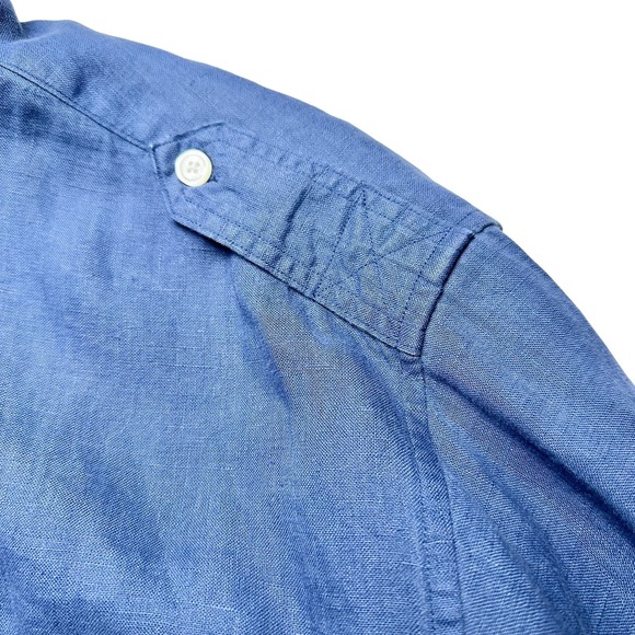 Brooks Brothers | Men | 100% Linen Roll Tab Long Sleeve Button Up Shirt | XL - Picture 10 of 13